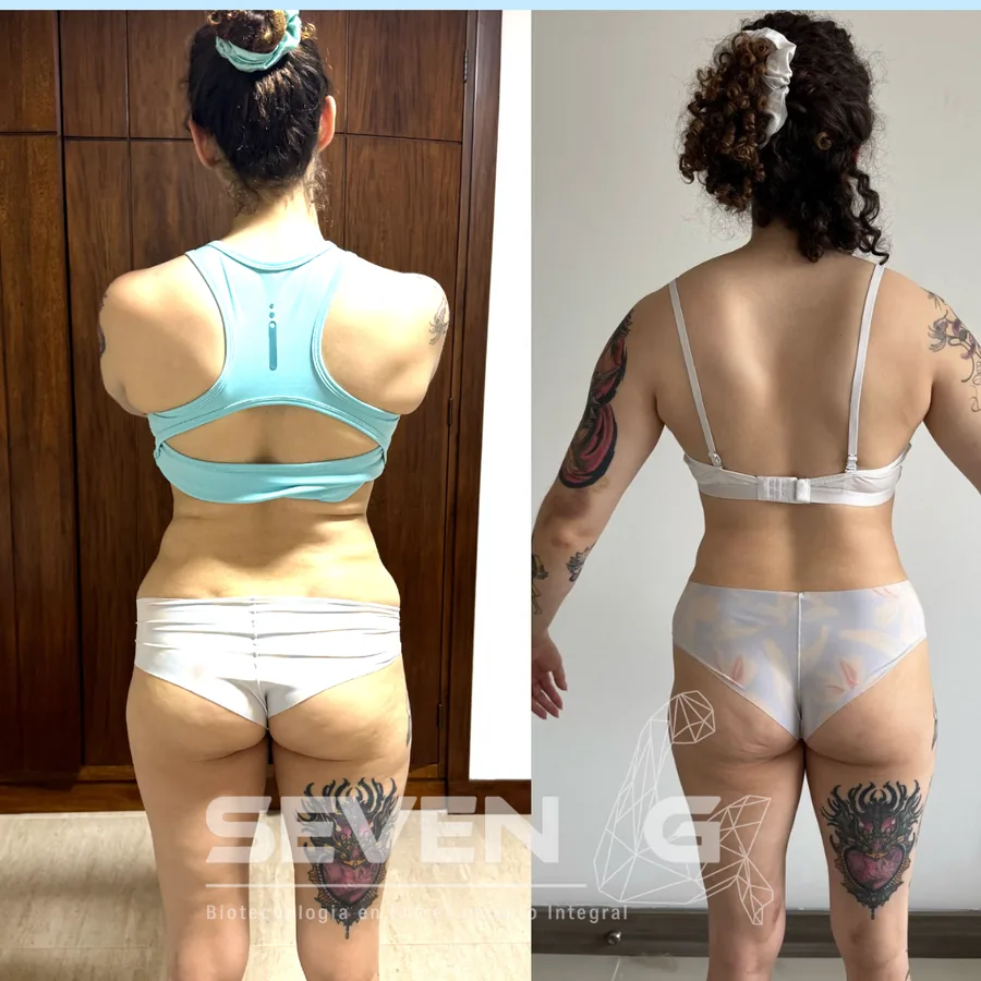 Antes y después de Paulina Rieder, 16 semanas