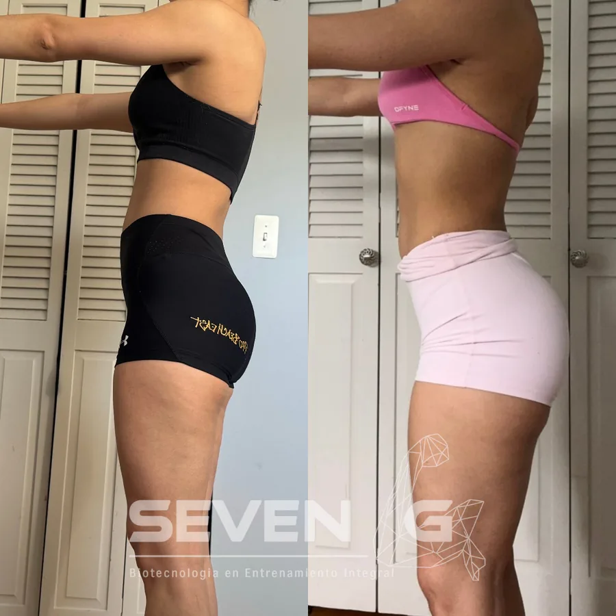 Antes y después de Valentina Hernández, 12 semanas