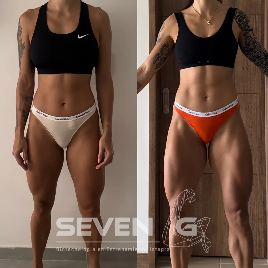 Antes y después de Victoria Londoño, 12 semanas